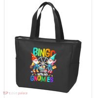 Bingo With My Gnomies Fun Bingo Gnome Squad Merry Christmas Tote Bag thumb 3