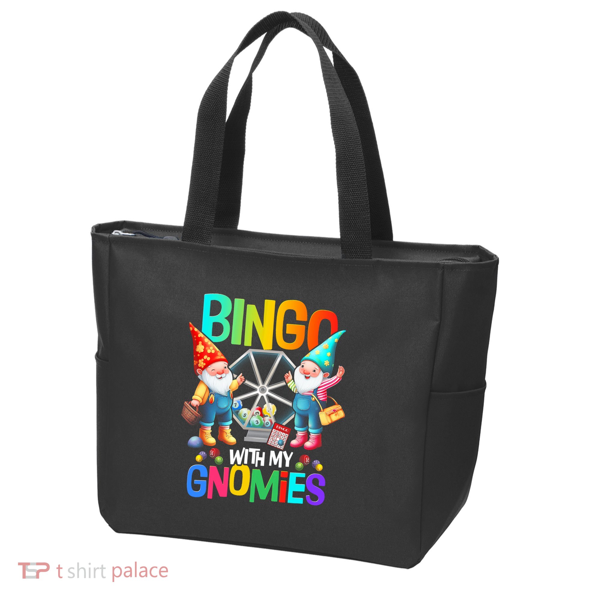 Bingo With My Gnomies Fun Bingo Gnome Squad Merry Christmas Tote Bag