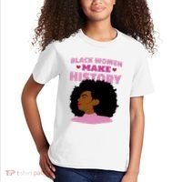 Black Women Make History Female Kids T-Shirt thumb 2