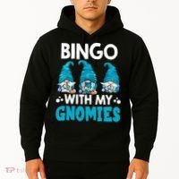 Bingo With My Gnomies Funny Bingo Gnome Hoodie thumb 2