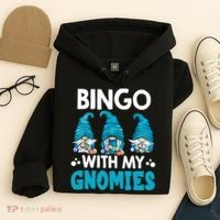 Bingo With My Gnomies Funny Bingo Gnome Hoodie thumb 4