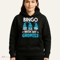 Bingo With My Gnomies Funny Bingo Gnome Hoodie thumb 5