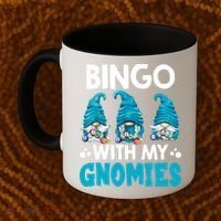Bingo With My Gnomies Funny Bingo Gnome Coffee Mug thumb 2