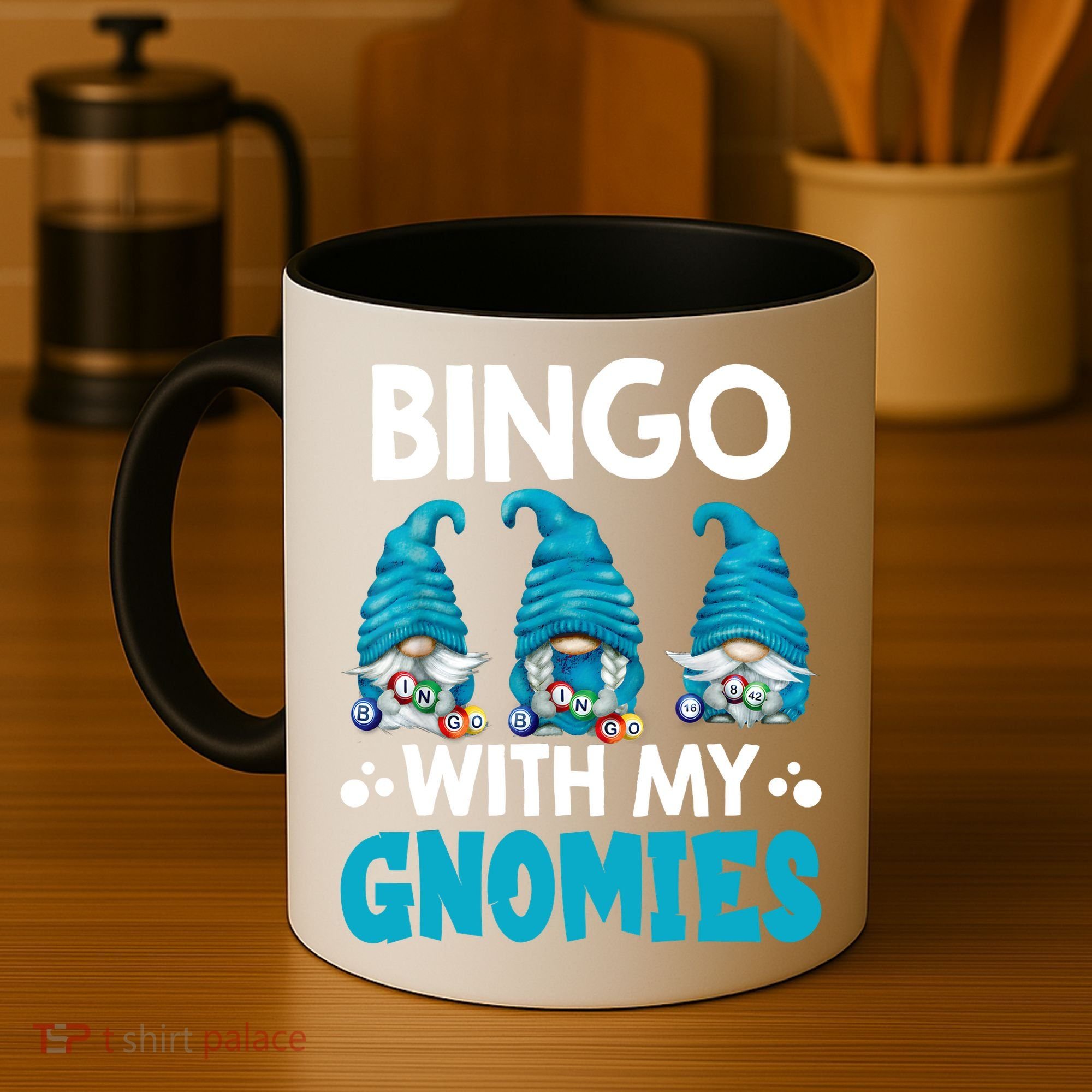 Bingo With My Gnomies Funny Bingo Gnome Coffee Mug