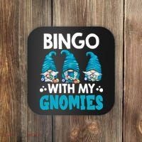 Bingo With My Gnomies Funny Bingo Gnome Coaster thumb 0