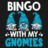 Bingo With My Gnomies Funny Bingo Gnome Women's Hoodie thumb 2