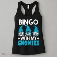 Bingo With My Gnomies Funny Bingo Gnome Women's Tank Top thumb 3