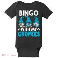Bingo With My Gnomies Funny Bingo Gnome Baby Bodysuit thumb 0