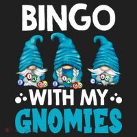 Bingo With My Gnomies Funny Bingo Gnome Golf Towel thumb 3