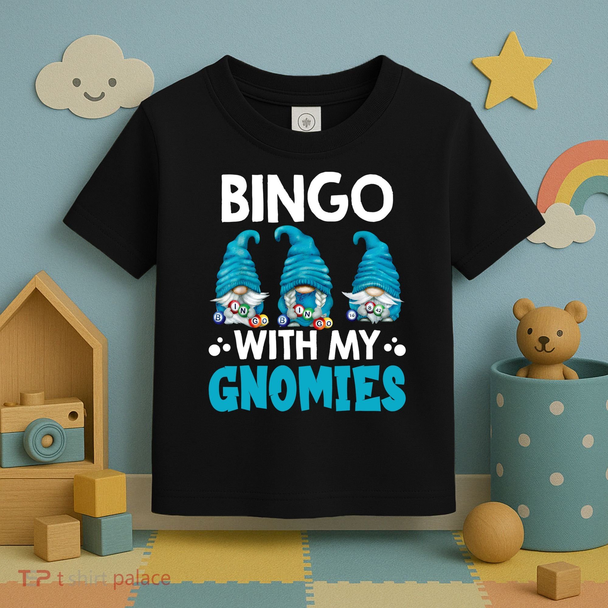 Bingo With My Gnomies Funny Bingo Gnome Toddler T-Shirt