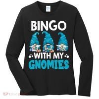 Bingo With My Gnomies Funny Bingo Gnome Women's Long Sleeve Shirt thumb 0