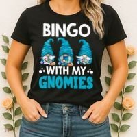 Bingo With My Gnomies Funny Bingo Gnome Women's T-Shirt thumb 2