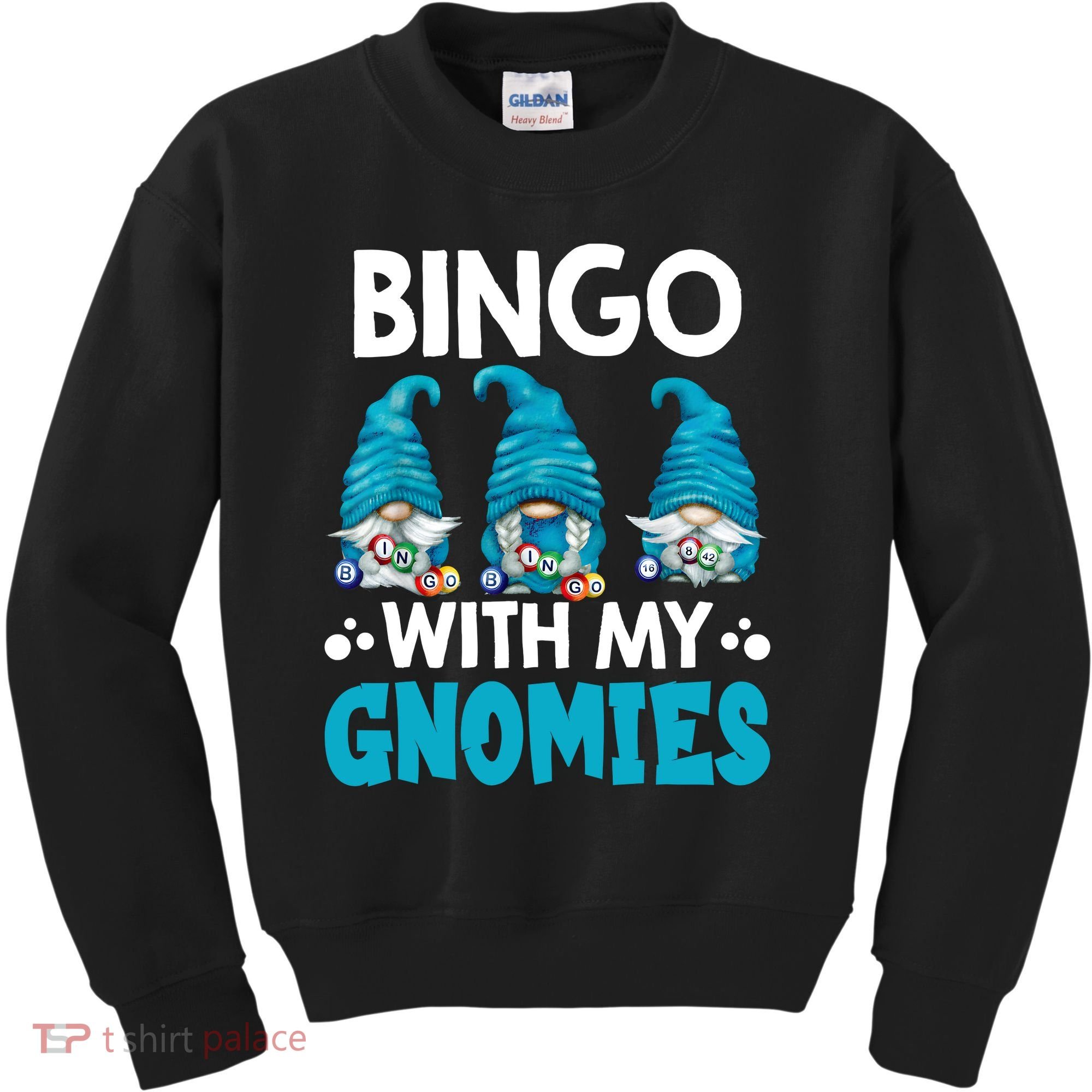 Bingo With My Gnomies Funny Bingo Gnome Kids Sweatshirt