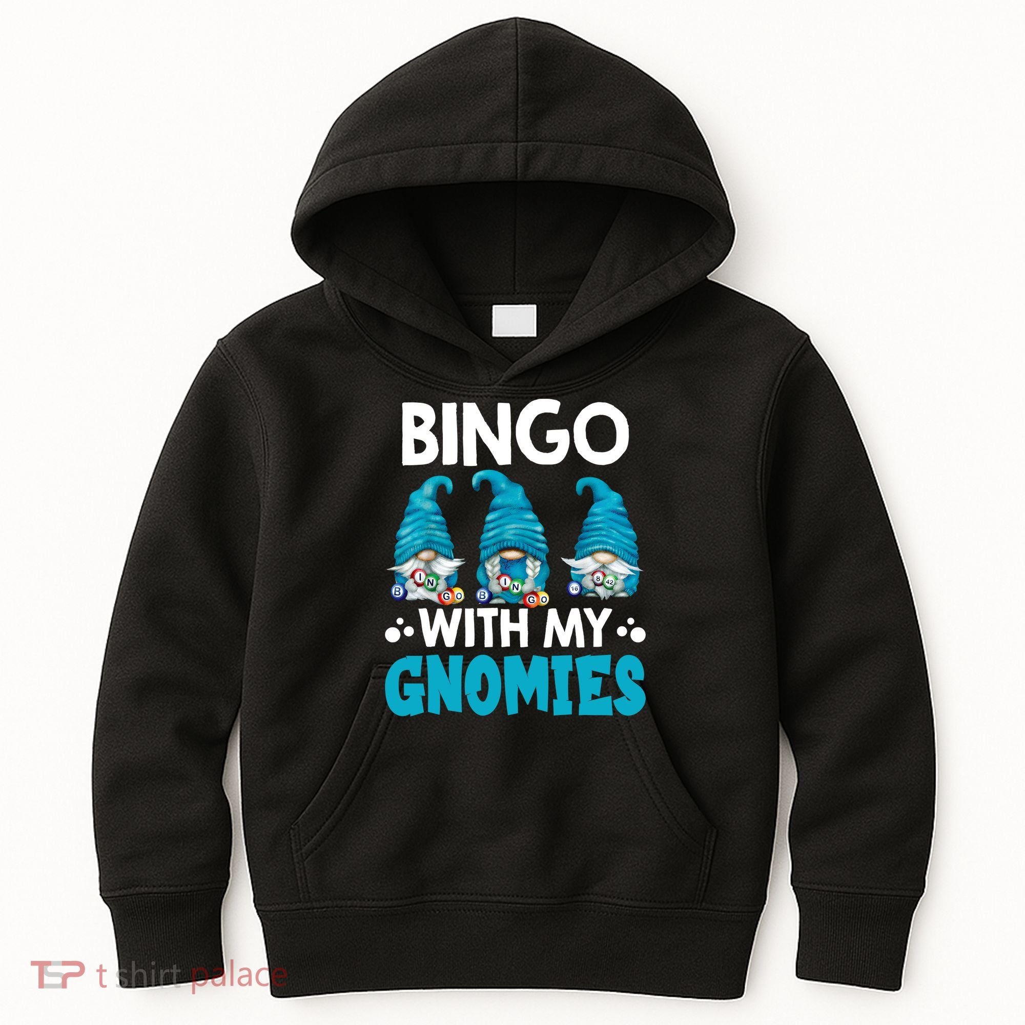 Bingo With My Gnomies Funny Bingo Gnome Kids Hoodie
