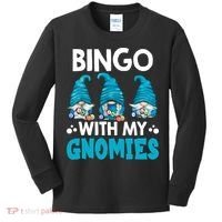 Bingo With My Gnomies Funny Bingo Gnome Kids Long Sleeve Shirt thumb 0