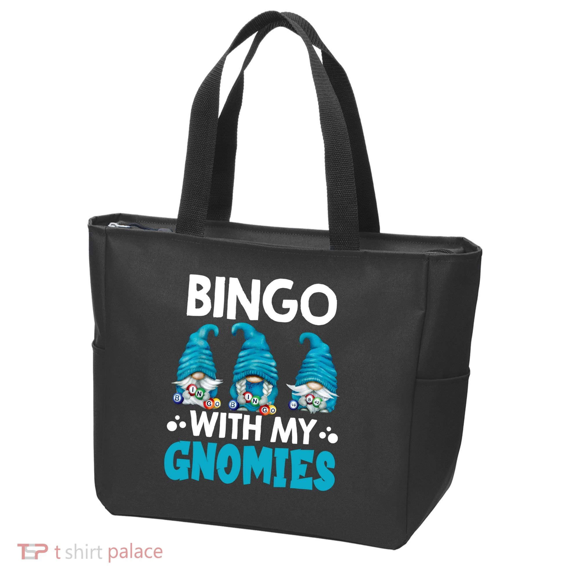 Bingo With My Gnomies Funny Bingo Gnome Tote Bag