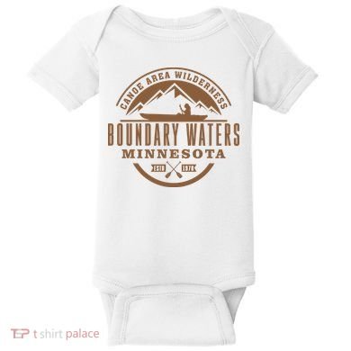Boundary Waters Minnesota Canoe Area Baby Bodysuit