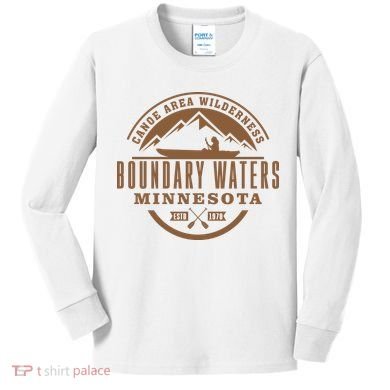 Boundary Waters Minnesota Canoe Area Kids Long Sleeve Shirt