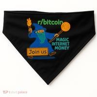 Bitcoin Wizard Magic Internet Money USA-Made Doggie Bandana thumb 0
