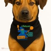 Bitcoin Wizard Magic Internet Money USA-Made Doggie Bandana thumb 1