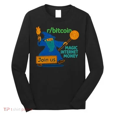 Bitcoin Wizard Magic Internet Money Long Sleeve Shirt