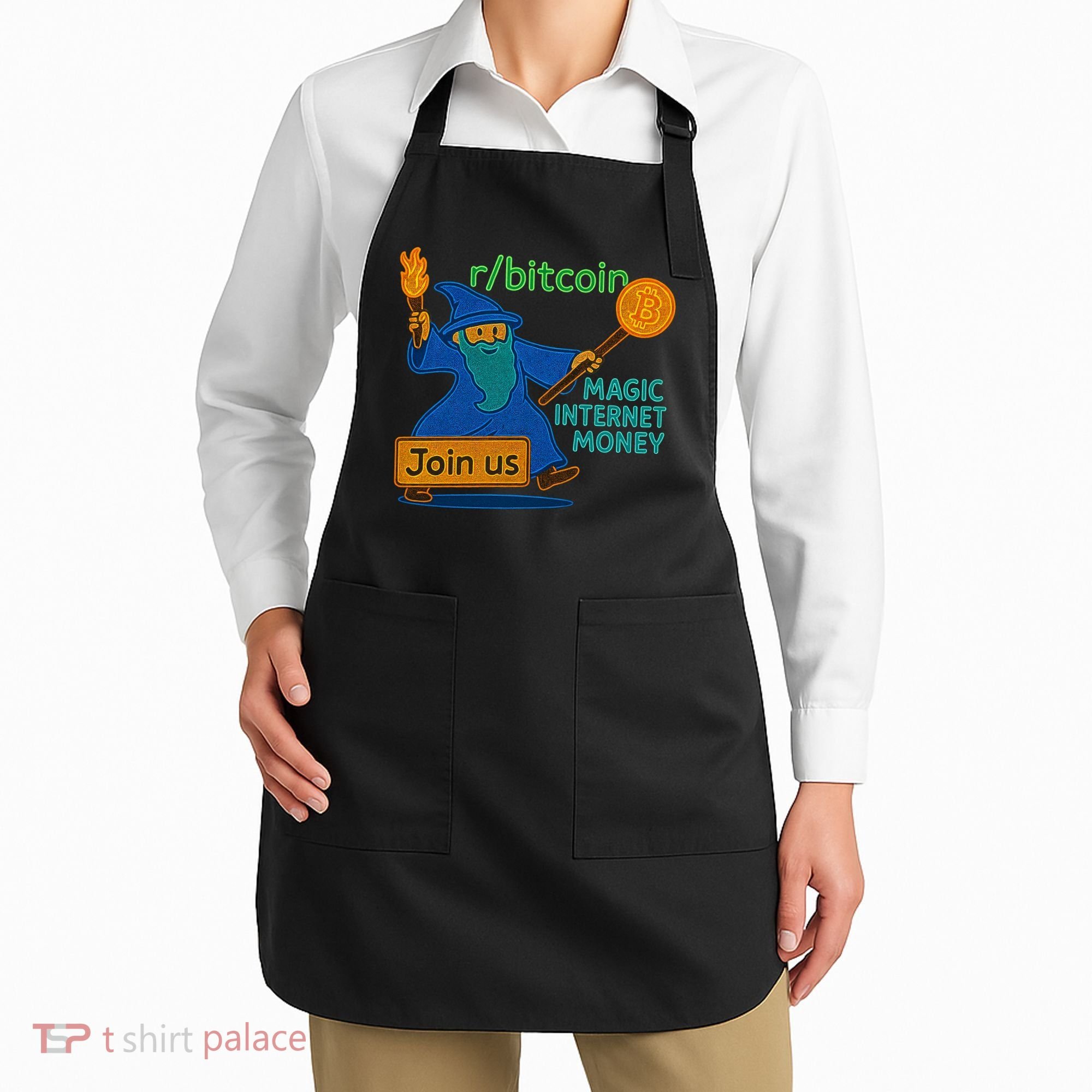Bitcoin Wizard Magic Internet Money Apron