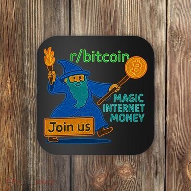 Bitcoin Wizard Magic Internet Money Coaster