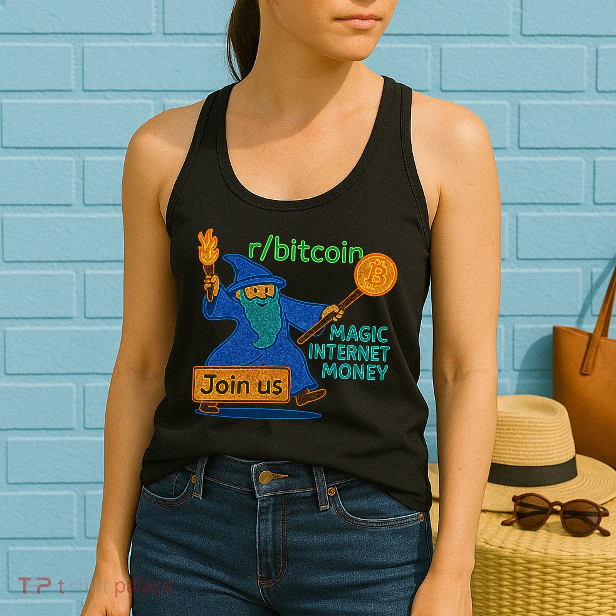 Bitcoin Wizard Magic Internet Money Women's Tank Top