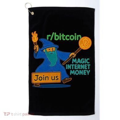 Bitcoin Wizard Magic Internet Money Golf Towel