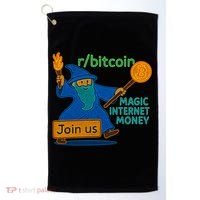 Bitcoin Wizard Magic Internet Money Golf Towel thumb 0