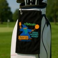 Bitcoin Wizard Magic Internet Money Golf Towel thumb 2