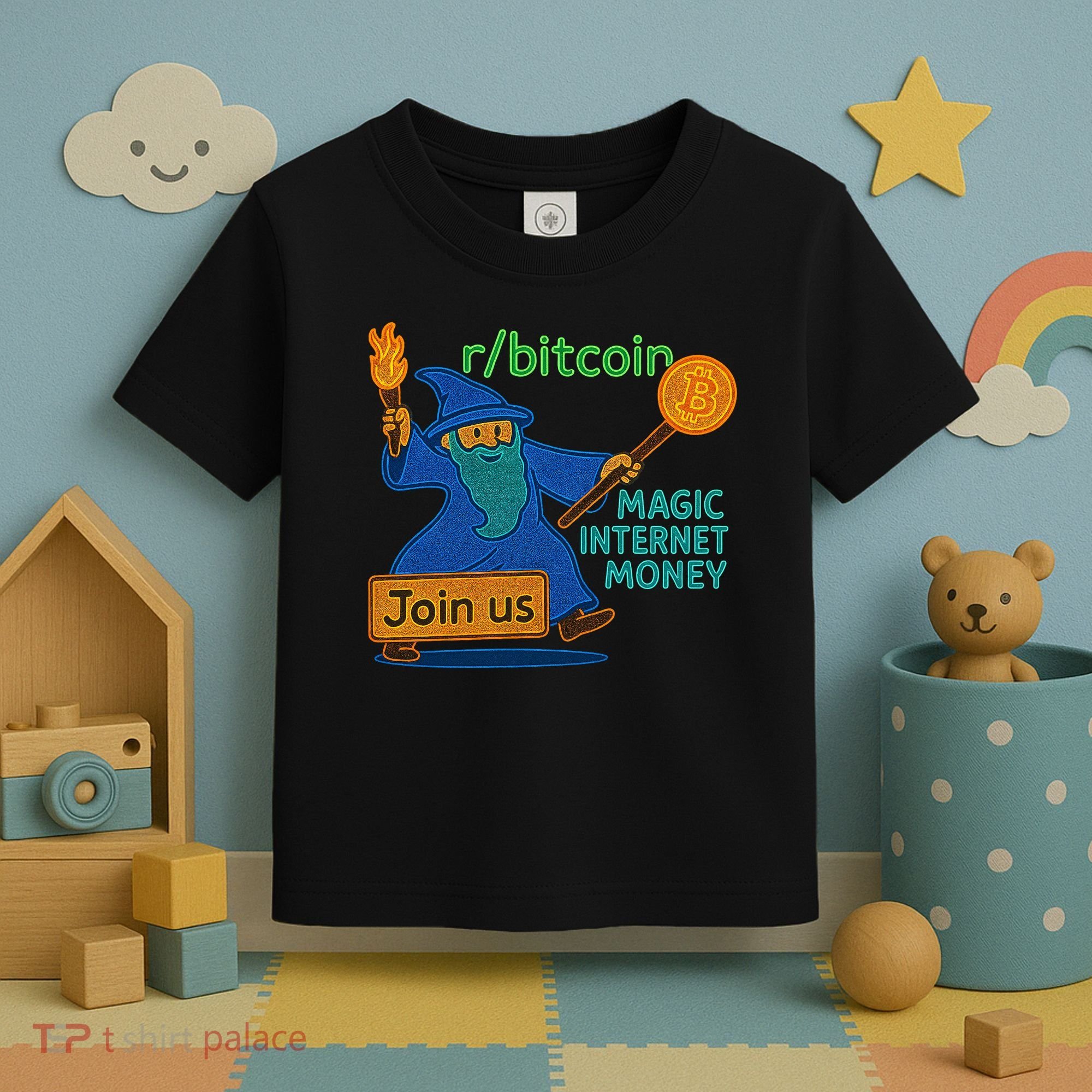 Bitcoin Wizard Magic Internet Money Toddler T-Shirt