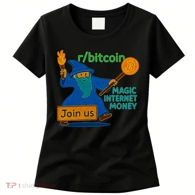 Bitcoin Wizard Magic Internet Money Women's T-Shirt