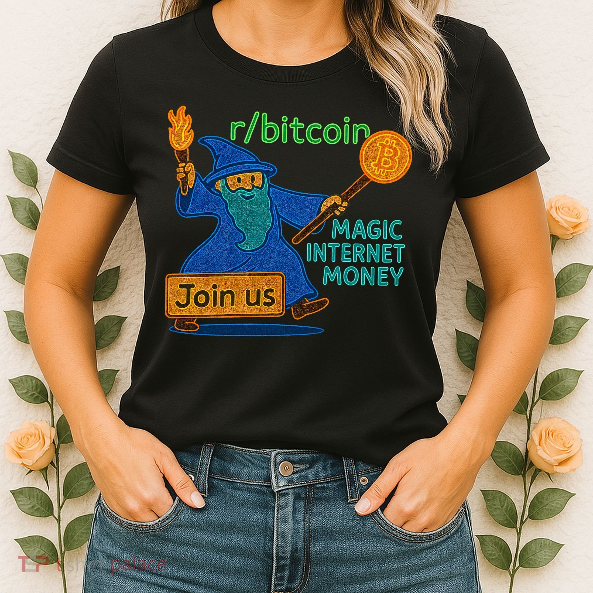 Bitcoin Wizard Magic Internet Money Women's T-Shirt