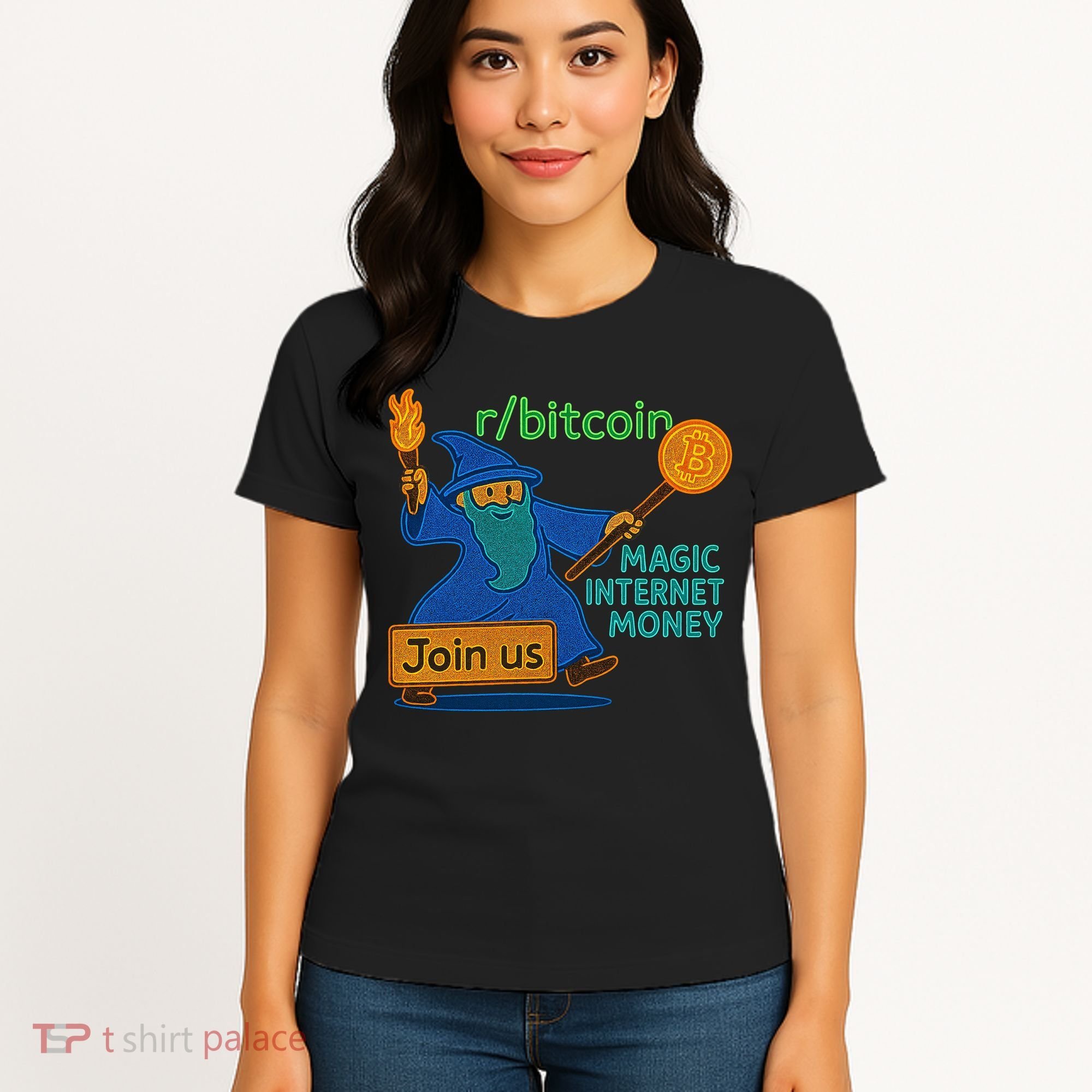 Bitcoin Wizard Magic Internet Money Women's T-Shirt