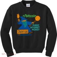 Bitcoin Wizard Magic Internet Money Kids Sweatshirt thumb 0