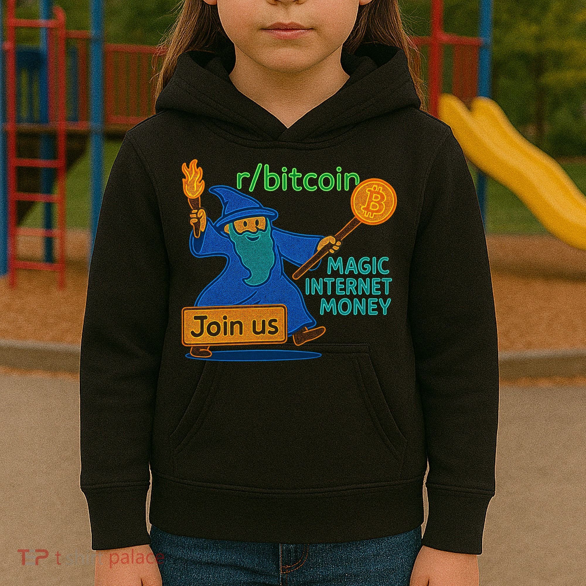 Bitcoin Wizard Magic Internet Money Kids Hoodie