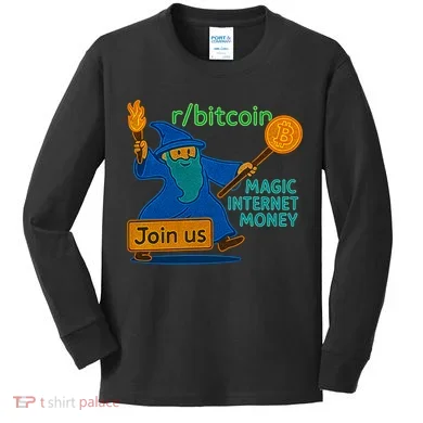 Bitcoin Wizard Magic Internet Money Kids Long Sleeve Shirt