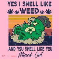Bear Weed Marijuana 420 Smoker Yes I Smell Like Weed Coaster thumb 2