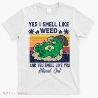 Bear Weed Marijuana 420 Smoker Yes I Smell Like Weed T-Shirt thumb 0