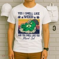 Bear Weed Marijuana 420 Smoker Yes I Smell Like Weed T-Shirt thumb 6
