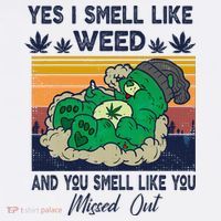 Bear Weed Marijuana 420 Smoker Yes I Smell Like Weed T-Shirt thumb 7