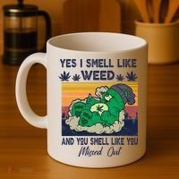 Bear Weed Marijuana 420 Smoker Yes I Smell Like Weed Coffee Mug thumb 4