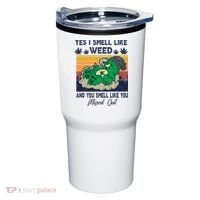 Bear Weed Marijuana 420 Smoker Yes I Smell Like Weed Tumbler thumb 0