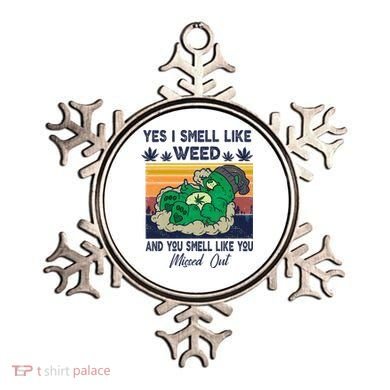 Bear Weed Marijuana 420 Smoker Yes I Smell Like Weed Ornament