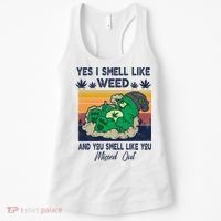 Bear Weed Marijuana 420 Smoker Yes I Smell Like Weed Women's Tank Top thumb 0