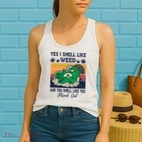 Bear Weed Marijuana 420 Smoker Yes I Smell Like Weed Women's Tank Top thumb 2