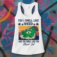 Bear Weed Marijuana 420 Smoker Yes I Smell Like Weed Women's Tank Top thumb 3