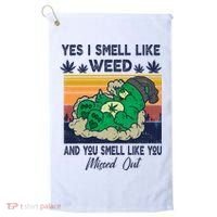Bear Weed Marijuana 420 Smoker Yes I Smell Like Weed Golf Towel thumb 0