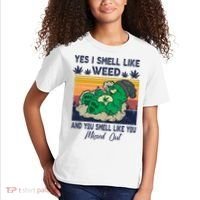 Bear Weed Marijuana 420 Smoker Yes I Smell Like Weed Kids T-Shirt thumb 2